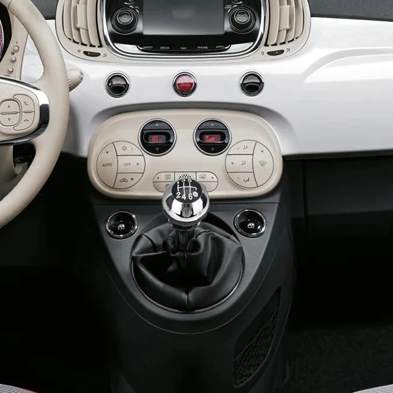 Perilla de palanca de cambios de 5/6 velocidades, bota de palanca de cambios para Fiat 500 500C 2007 - 2018