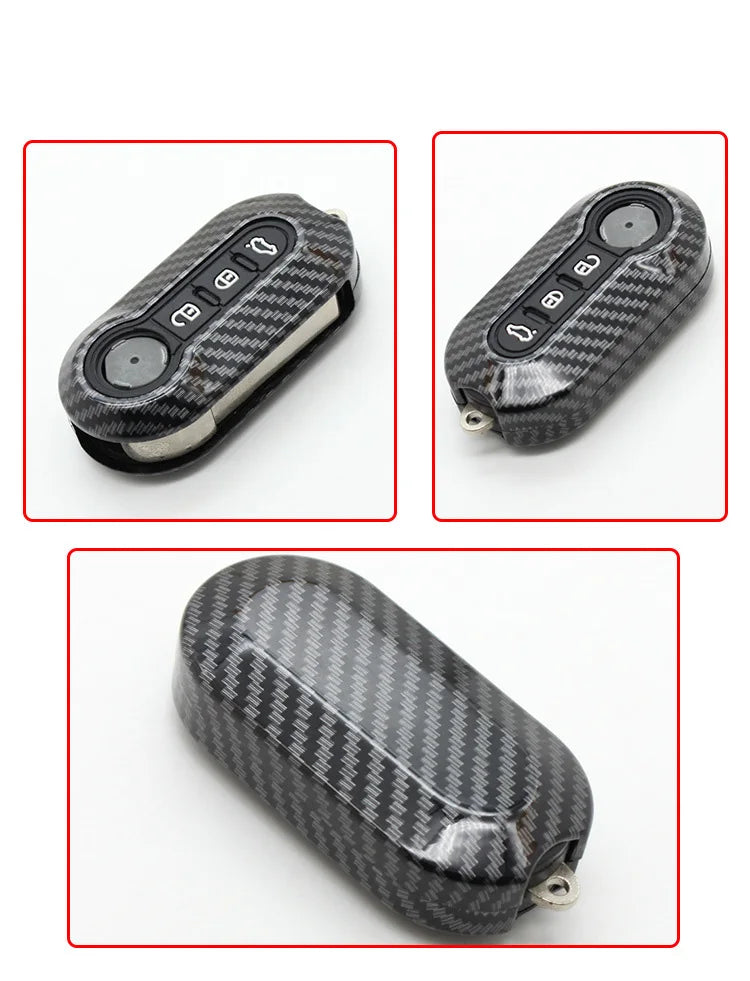 Funda ABS para llave remota de coche, carcasa Fob para Fiat 500 Ducato Panda 500L Punto Lancia Musa, Citroen Jumper para Peugeot Boxer