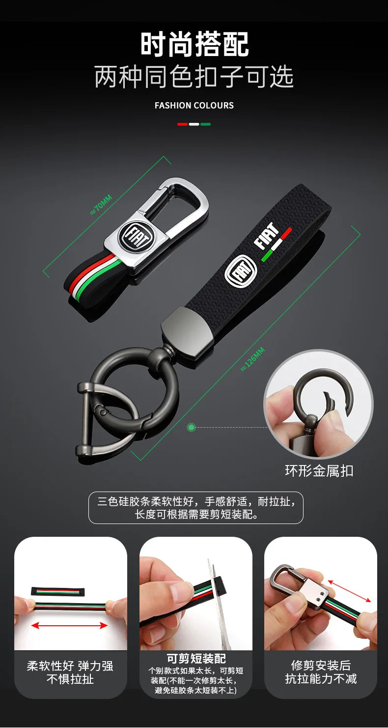 Funda protectora para llave remota de coche, accesorios para llavero Fiat Ducato 500 500L Panda Grande Punto Lancia Musa