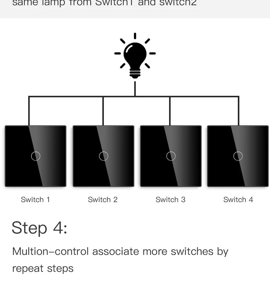 BSEED Wifi 1/2/3 interruptores de luz Sensor táctil interruptor de vidrio Tuya Smart Life Alexa Control más enchufes de la UE necesita cable neutro