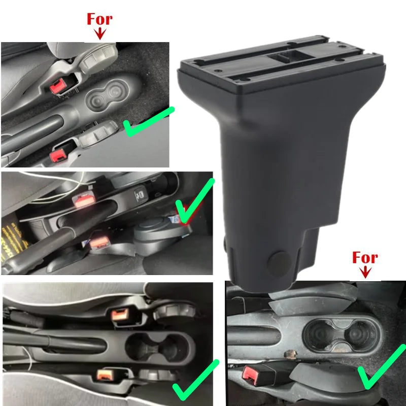 Caja de reposabrazos para Fiat 500, caja de reposabrazos para coche Fiat CRONOS, reequipamiento dedicado, caja de almacenamiento central Interior, accesorios para coche