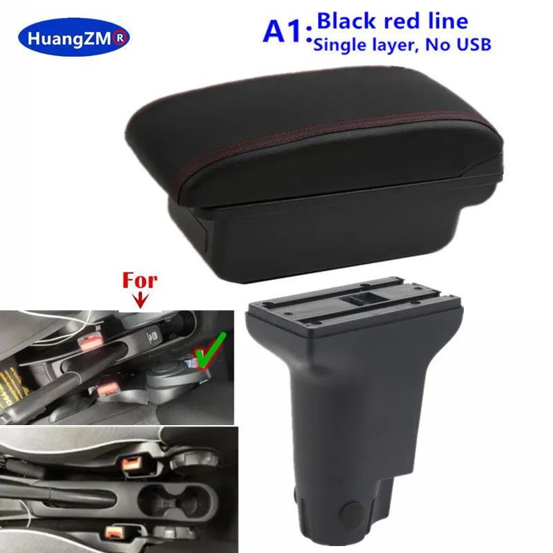 Caja de reposabrazos para Fiat 500, caja de reposabrazos para coche Fiat CRONOS, reequipamiento dedicado, caja de almacenamiento central Interior, accesorios para coche