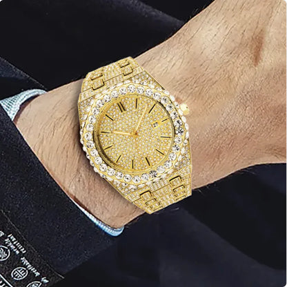 Reloj de Cuarzo para Hombre con Diamantes Estelares