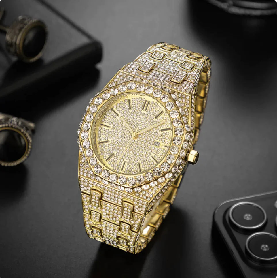 Reloj de Cuarzo para Hombre con Diamantes Estelares