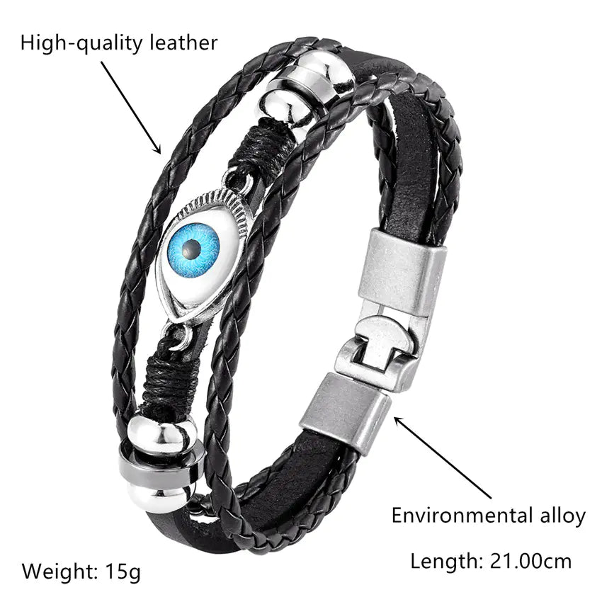 Chic Multi-Tier Evil Eye Bracelet