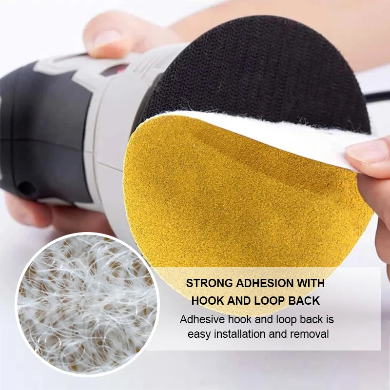 Wholesale Sand Paper Discs 2000pcs Gold Sanding Discs Hook and Loop Sanding Discs 120/150/240 Grits for Random Orbital Sandpaper