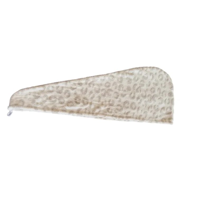 Custom Jacquard Coral Fleece Hair Drying Tricorn Hat Quick-Dry Home Bathroom Essential Ladies Towel Factory Wholesale