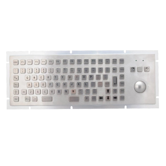 Waterproof Braille Metal Keyboard Braille Stainless Keyboard Steel Backlit Panel With Trackball Mouse