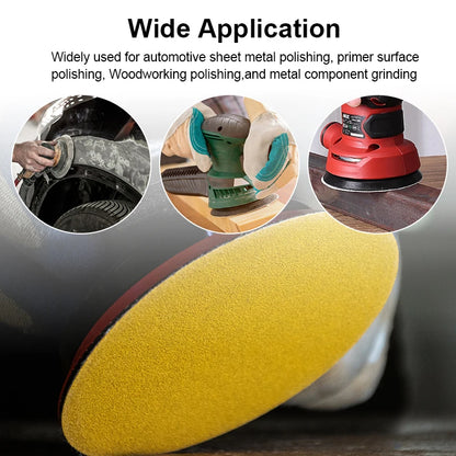Wholesale Sand Paper Discs 2000pcs Gold Sanding Discs Hook and Loop Sanding Discs 120/150/240 Grits for Random Orbital Sandpaper