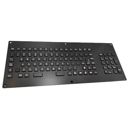Waterproof Braille Metal Keyboard Braille Stainless Keyboard Steel Backlit Panel With Trackball Mouse