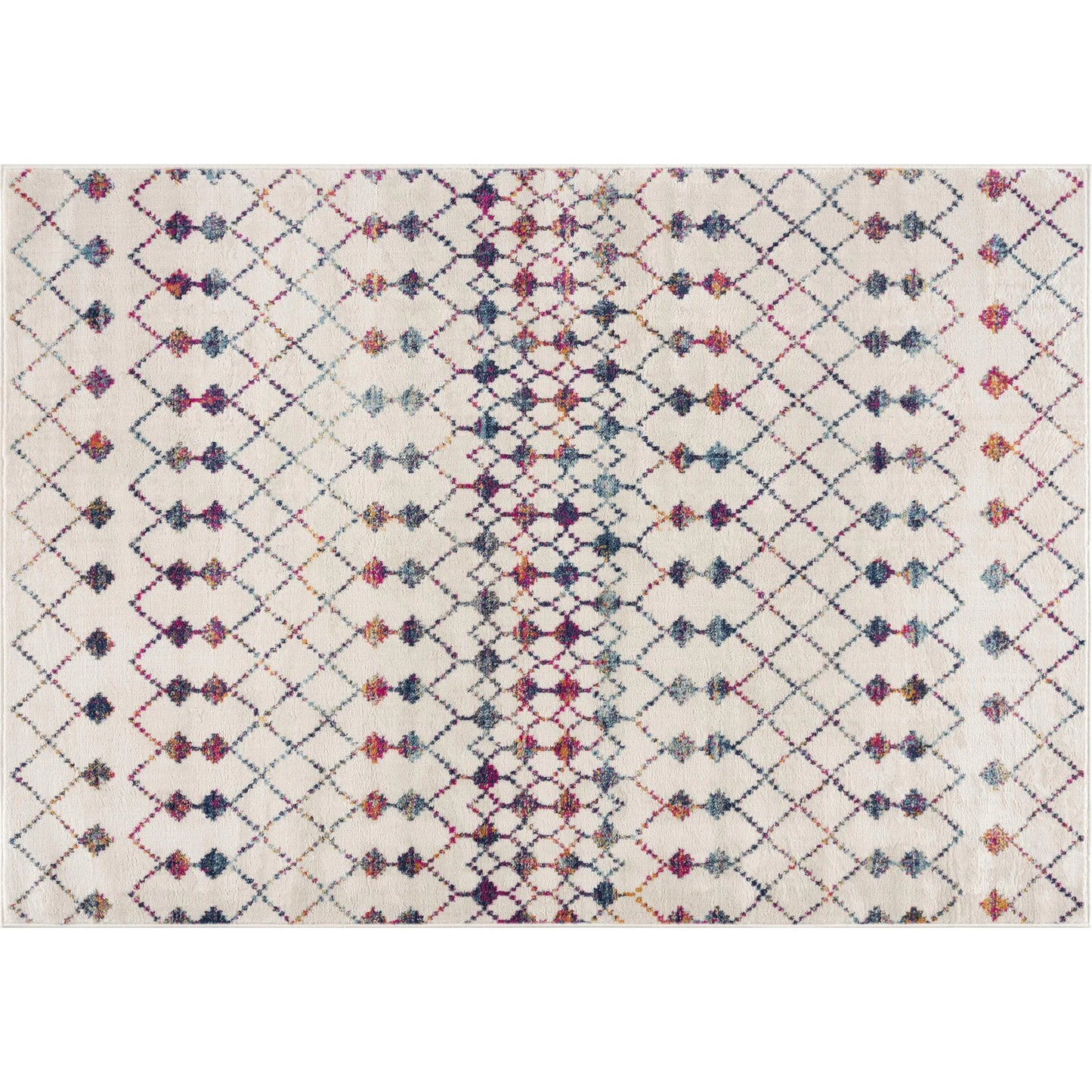 Classic Style 2' X 3' Geometric Area Rug Handmade Beige Blue Pink Striped Rectangle Pattern for Teen Entryway Living Hallway Use