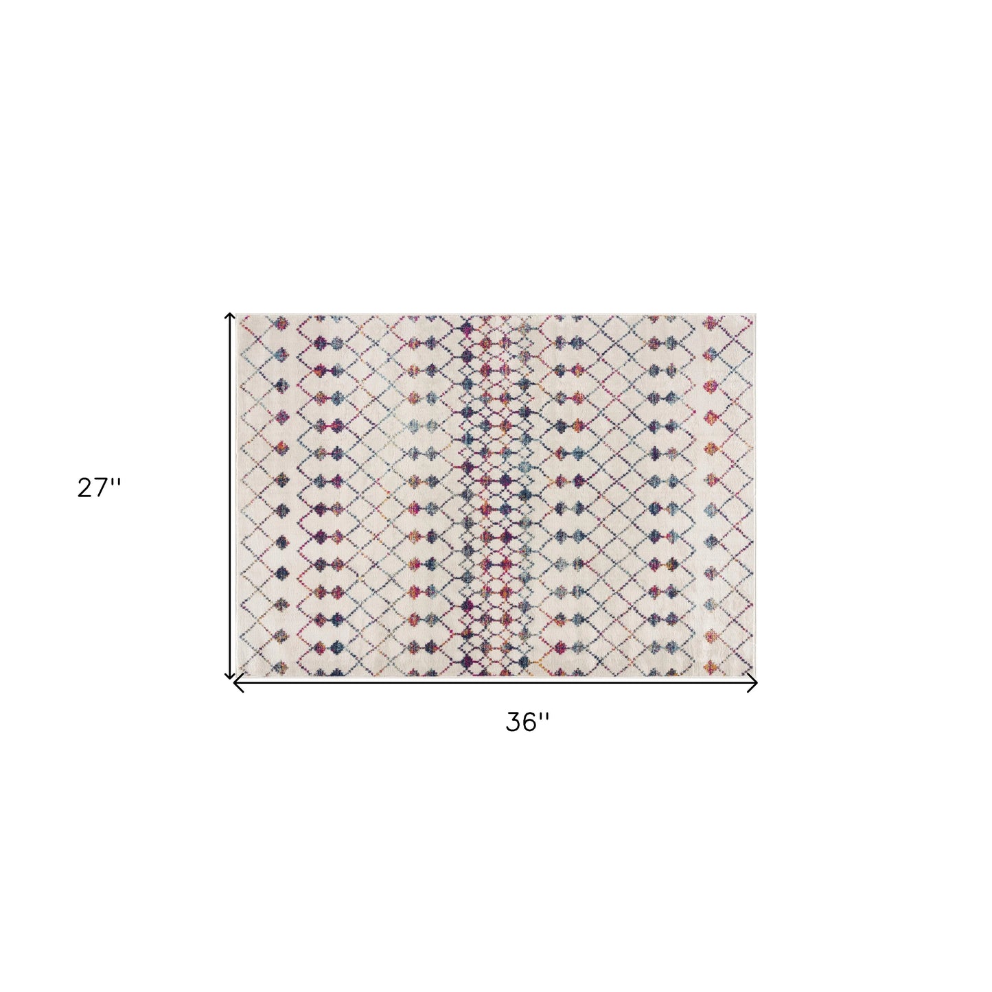 Classic Style 2' X 3' Geometric Area Rug Handmade Beige Blue Pink Striped Rectangle Pattern for Teen Entryway Living Hallway Use