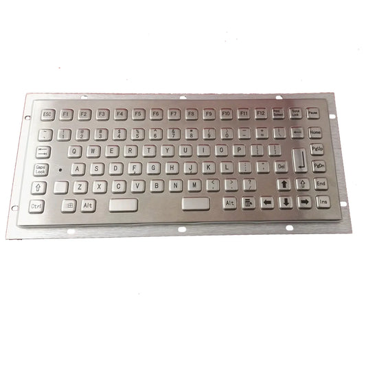 Waterproof Braille Metal Keyboard Braille Stainless Keyboard Steel Backlit Panel With Trackball Mouse