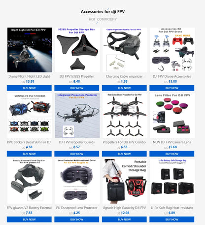 Hélices para Dron DJI FPV Combo, accesorios de vuelo silencioso