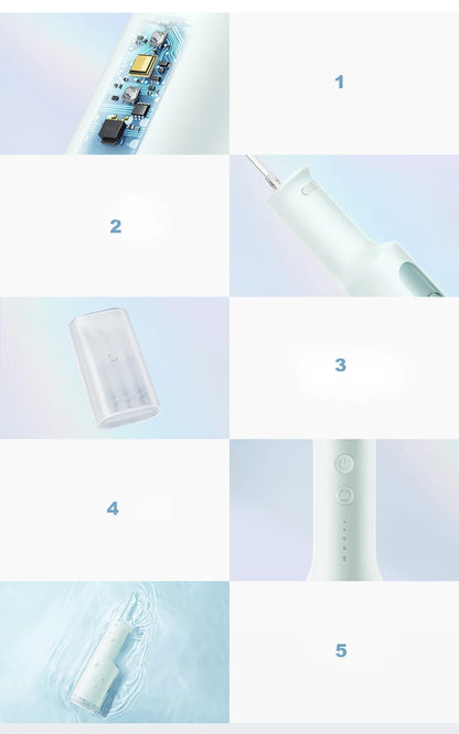 XIAOMI MIJIA-irrigador Oral portátil F300, irrigador Dental con chorro de agua, blanqueamiento Dental, limpiador de dientes bucales, pulso de agua MEO703