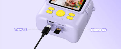Cámara digital para niños 1080P HD cámara de impresión instantánea cámara portátil de juguete con tarjeta de 32GB regalo para niños niñas 3-12