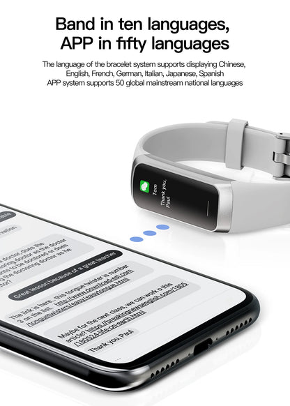 LIGE Amoled reloj inteligente hombres 2025 banda inteligente mujeres ritmo cardíaco sangre Smartwartch pulsera inteligente impermeable deporte Fitness Tracker