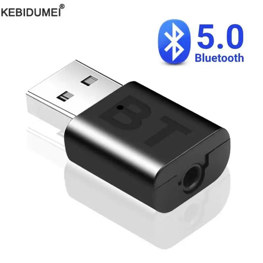 Receptor de Audio Bluetooth 5,0, adaptador inalámbrico Bluetooth, 3,5 MM, 3,5 Jack AUX, música estéreo automática, Dongle USB para altavoz de TV y auriculares