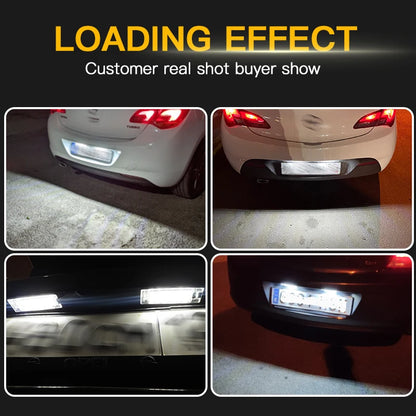 Luz Led blanca para placa de matrícula, 2 uds., para Fiat Grande Punto Evo Van Pratico Brava Bravo Cinquecento Croma Doblo Linea Marea