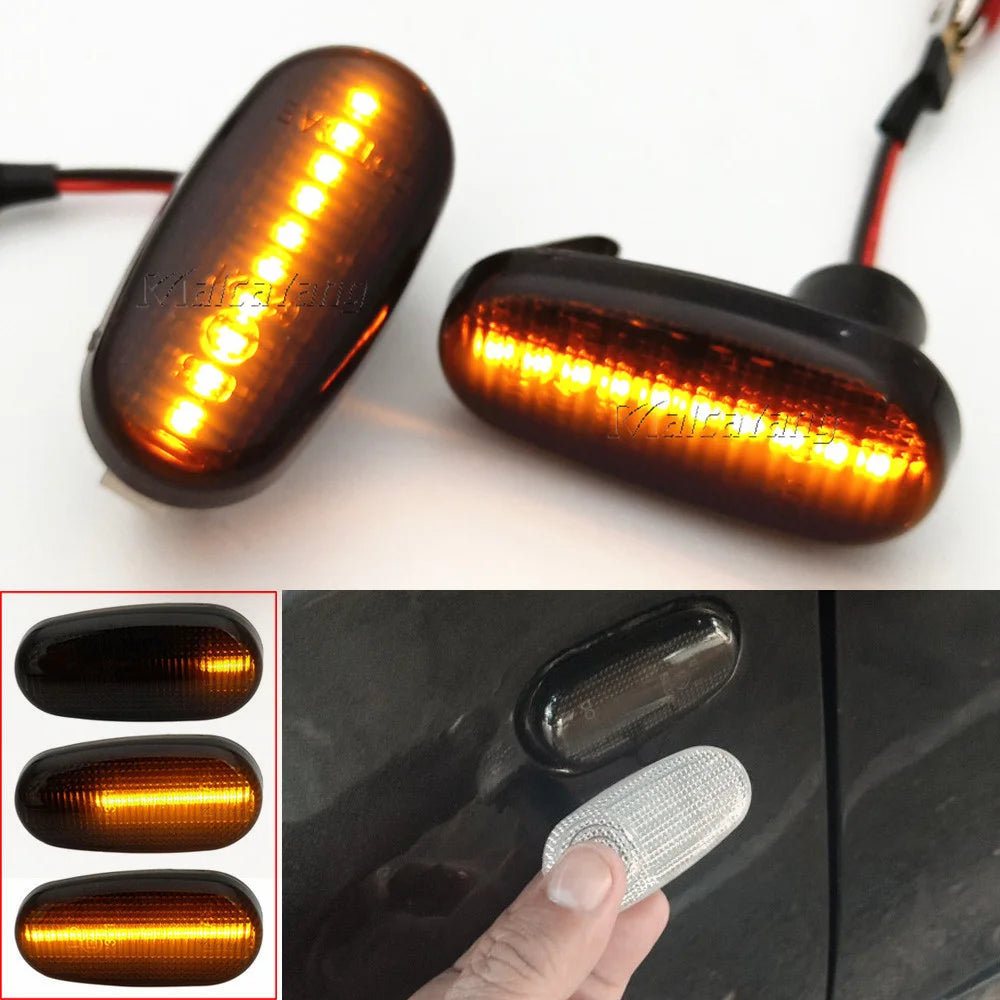 Luces LED dinámicas para coche, marcador lateral para Alfa Romeo Mito 955, 147 GT, 937, Fiat Bravo 2, señal de giro, lámpara intermitente, 2 piezas