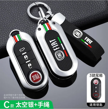 Funda protectora para llave remota de coche, accesorios para llavero Fiat Ducato 500 500L Panda Grande Punto Lancia Musa