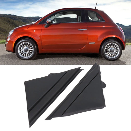 Espejo retrovisor lateral con bandera para coche, cubierta de espejo de puerta 1SH17KX7AA, izquierda y derecha, color negro, decoración de repuesto para FIAT 500, 2012, 2017
