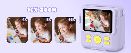 Cámara digital para niños 1080P HD cámara de impresión instantánea cámara portátil de juguete con tarjeta de 32GB regalo para niños niñas 3-12