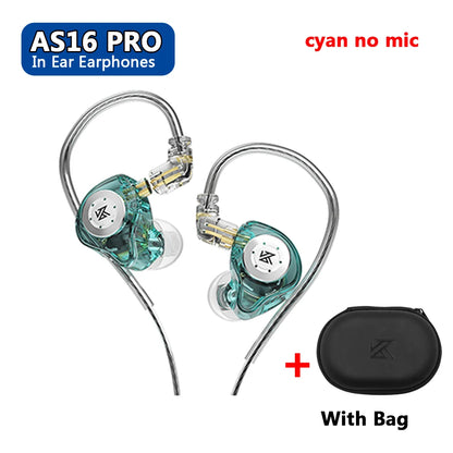 KZ-EDX Pro Earphones Bluetooth-Compatible Wired Earphones Portable Noise Cancelling Sport HiFi Monitor Headset for Game