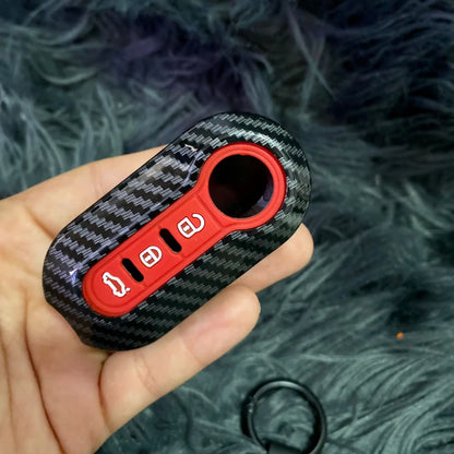 Funda ABS para llave remota de coche, carcasa Fob para Fiat 500 Ducato Panda 500L Punto Lancia Musa, Citroen Jumper para Peugeot Boxer