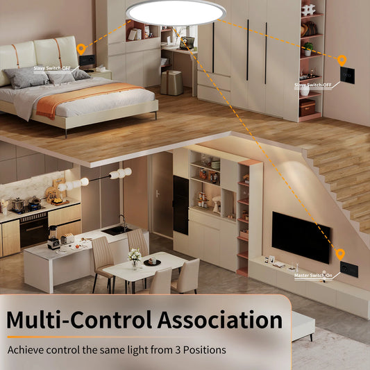 BSEED Wifi 1/2/3 interruptores de luz Sensor táctil interruptor de vidrio Tuya Smart Life Alexa Control más enchufes de la UE necesita cable neutro