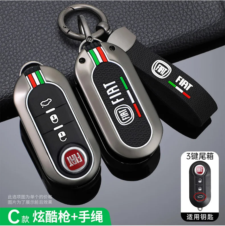 Funda protectora para llave remota de coche, accesorios para llavero Fiat Ducato 500 500L Panda Grande Punto Lancia Musa