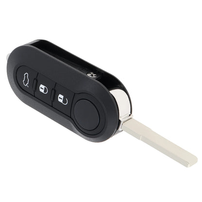 Carcasa plegable para mando a distancia de coche, carcasa de repuesto para llave de coche de 3 botones, compatible con Fiat 500 Panda Punto Bravo
