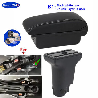 Caja de reposabrazos para Fiat 500, caja de reposabrazos para coche Fiat CRONOS, reequipamiento dedicado, caja de almacenamiento central Interior, accesorios para coche