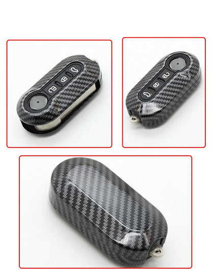 Funda ABS para llave remota de coche, carcasa Fob para Fiat 500 Ducato Panda 500L Punto Lancia Musa, Citroen Jumper para Peugeot Boxer