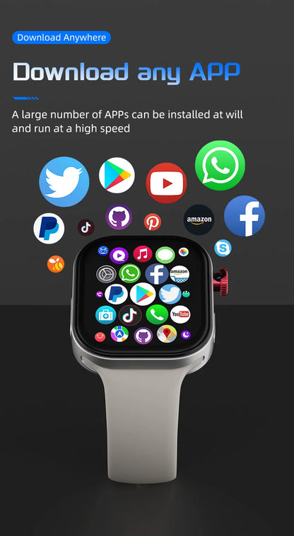 Reloj inteligente S10 MAX 4G Android 4G/5G LTE tarjeta Sim GPS WIFI AI asitancia de voz cámara giratoria de borde recto reloj inteligente