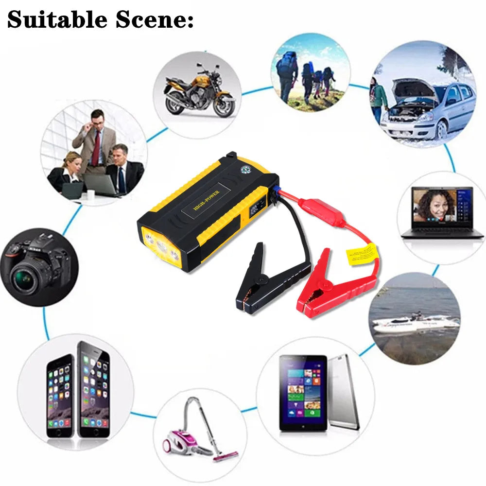GKFLY 16000mAh 3000A arrancador de batería de coche banco de energía refuerzo de batería de coche carga 12V dispositivo de arranque gasolina diésel arrancador de coche Buster