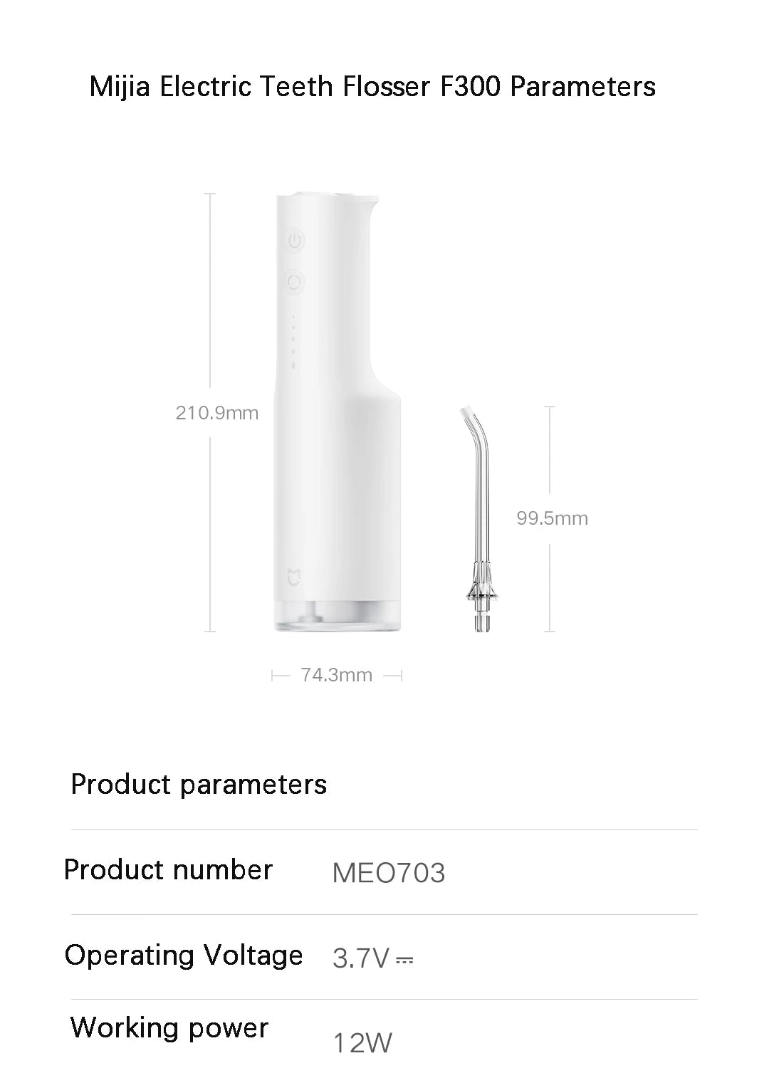 XIAOMI MIJIA-irrigador Oral portátil F300, irrigador Dental con chorro de agua, blanqueamiento Dental, limpiador de dientes bucales, pulso de agua MEO703