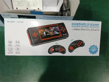 HG-943 4.3'' MD 16BIT HD TV handheld game Retro game console arcade console 2player wireless have118games support game card