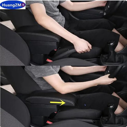 Caja de reposabrazos para Fiat 500, caja de reposabrazos para coche Fiat CRONOS, reequipamiento dedicado, caja de almacenamiento central Interior, accesorios para coche