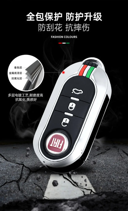 Funda protectora para llave remota de coche, accesorios para llavero Fiat Ducato 500 500L Panda Grande Punto Lancia Musa