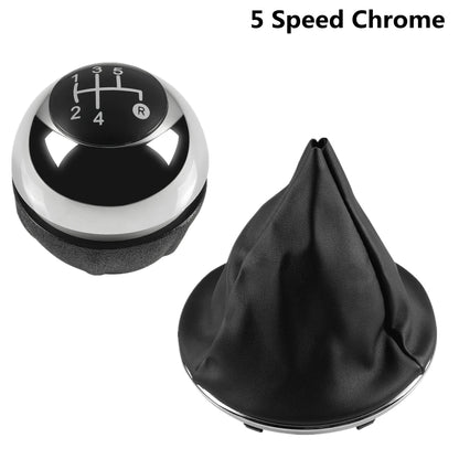 Perilla de palanca de cambios de 5/6 velocidades, bota de palanca de cambios para Fiat 500 500C 2007 - 2018
