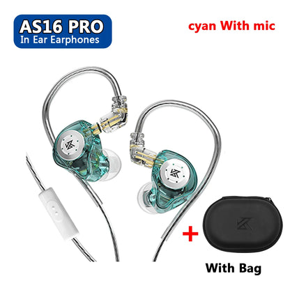 KZ-EDX Pro Earphones Bluetooth-Compatible Wired Earphones Portable Noise Cancelling Sport HiFi Monitor Headset for Game