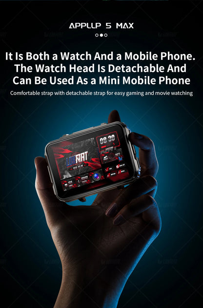 LOKMAT APPLLP 5 MAX reloj Android teléfono cuadrado pantalla grande Wifi 4G llamadas relojes inteligentes cámara Dual con linterna reloj para juegos