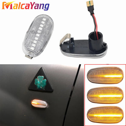 Luces LED dinámicas para coche, marcador lateral para Alfa Romeo Mito 955, 147 GT, 937, Fiat Bravo 2, señal de giro, lámpara intermitente, 2 piezas