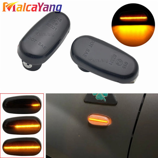 Luces LED dinámicas para coche, marcador lateral para Alfa Romeo Mito 955, 147 GT, 937, Fiat Bravo 2, señal de giro, lámpara intermitente, 2 piezas