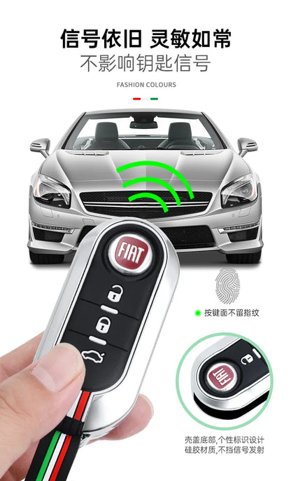 Funda protectora para llave remota de coche, accesorios para llavero Fiat Ducato 500 500L Panda Grande Punto Lancia Musa