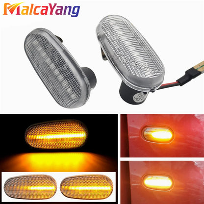 Luces LED dinámicas para coche, marcador lateral para Alfa Romeo Mito 955, 147 GT, 937, Fiat Bravo 2, señal de giro, lámpara intermitente, 2 piezas