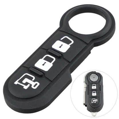 Carcasa plegable para mando a distancia de coche, carcasa de repuesto para llave de coche de 3 botones, compatible con Fiat 500 Panda Punto Bravo
