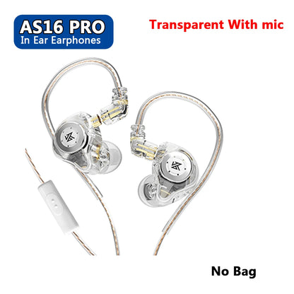 KZ-EDX Pro Earphones Bluetooth-Compatible Wired Earphones Portable Noise Cancelling Sport HiFi Monitor Headset for Game