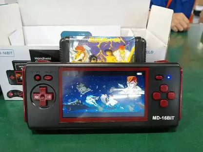 HG-943 4,3 ''MD 16BIT HD TV juego portátil consola de juegos Retro consola arcade 2 jugadores inalámbrico have118 juegos compatible con tarjeta de juego